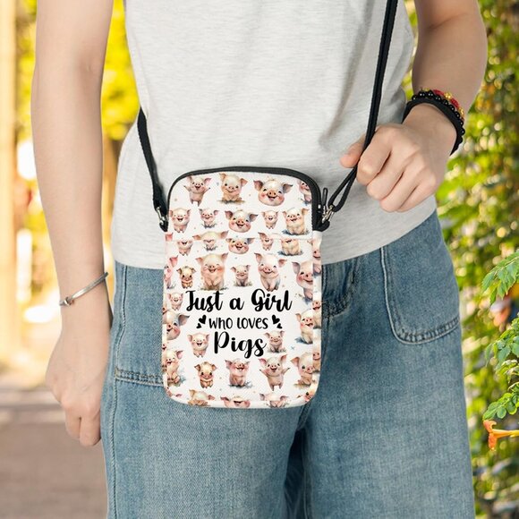 Funny Pig Crossbody Bag - Perfect Gift for Animal Lovers and Trendy Women - Picture 4 of 7